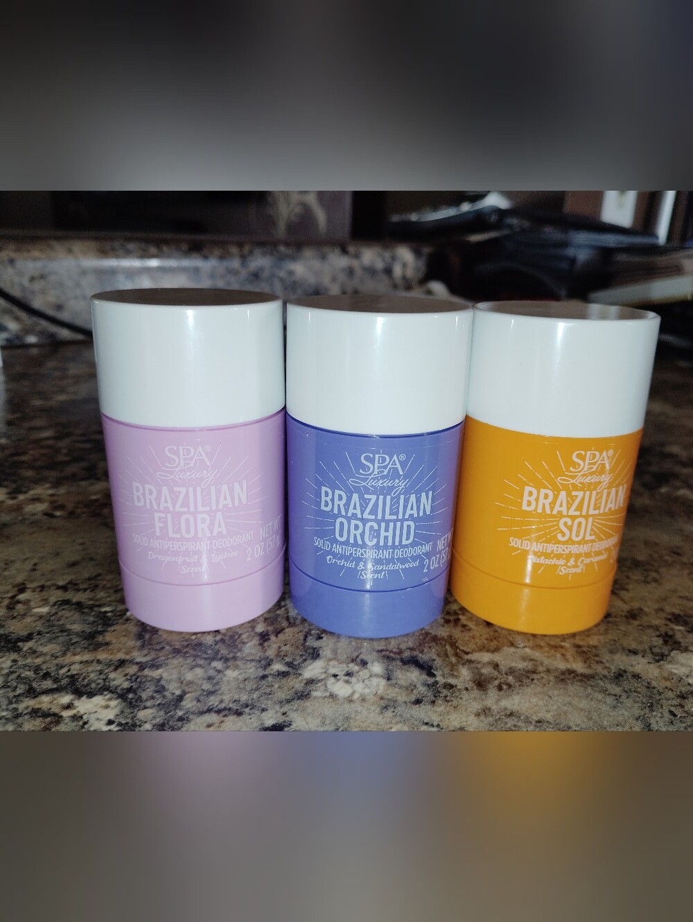 SPA Luxury Brazilian Solid Antiperspirant Trio - Floral, Orchid, Sol.New - Picture 2 of 4